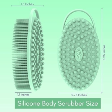 Avilana Silicone Exfoliating Body Scrubber for Smooth Skin