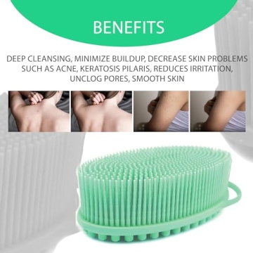 Avilana Silicone Exfoliating Body Scrubber for Smooth Skin