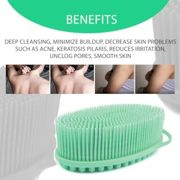 Avilana Silicone Exfoliating Body Scrubber for Smooth Skin