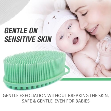 Avilana Silicone Exfoliating Body Scrubber for Smooth Skin