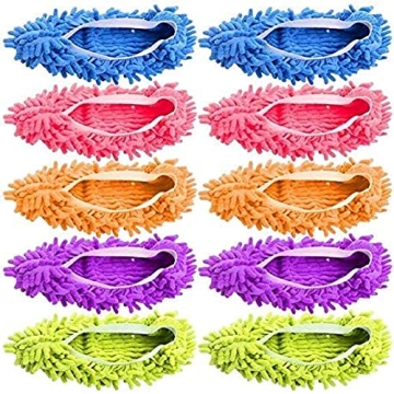Tamicy Mop Slippers Shoes 5 Pairs - Reusable Microfiber Cleaning Socks