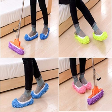 Tamicy Mop Slippers Shoes 5 Pairs - Soft Microfiber Covers