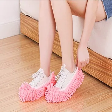 Tamicy Mop Slippers Shoes 5 Pairs - Soft Microfiber Covers