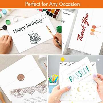 100 Pack A2 White Envelopes Self Sealing Adhesive Perfect for Weddings, RSVP, Invitations, Baby Shower,Greeting Cards,Announcements, Thank You Notes| A2(4.375 x5.75 Inches)