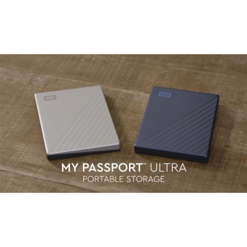 WD 2TB My Passport Ultra, Blue, Portable External Hard Drive, backup software with defense against ransomware, and password protection, USB-C and USB 3.1 - WDBC3C0020BBL-WESN