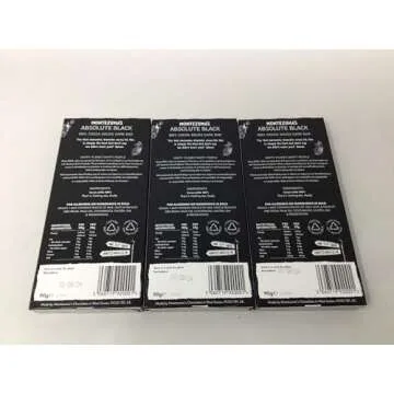Montezuma Dark Chocolate Absolute Black 100% Cocoa 90g (Pack of 3)