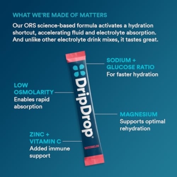 DripDrop Hydration Powder - Watermelon Electrolyte Drink Mix