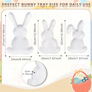 Charming Bunny Serving Trays for Easter Celebrations