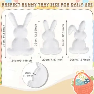Charming Bunny Serving Trays for Easter Celebrations