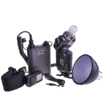 Interfit Photographic STR200 Strobies Pro-Flash 180W/s Flash Kit with Battery Pack for Stunning Phot...