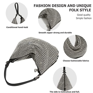 Sweetovo Sparkly Rhinestone Evening Bag for Women