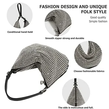 Sweetovo Sparkly Rhinestone Evening Bag for Women