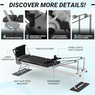 PAETA Foldable Pilates Reformer for All Fitness Levels