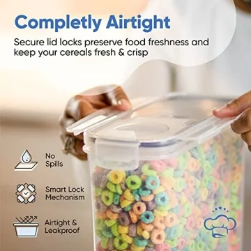 4L Airtight Cereal Storage Containers Set BPA-Free