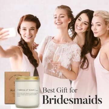 Bridesmaid Gifts - Matron of Honor, Bachelorette Bridal Party Gifts for Sister Women Friends, Weddin...