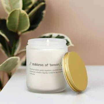 Bridesmaid Gifts - Matron of Honor, Bachelorette Bridal Party Gifts for Sister Women Friends, Wedding Present for Bridesmaid, Maid of Honor Proposal Gifts from Bride, Lavender Scented Candle