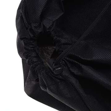 Cosmos 10 Pcs Non-Woven Travel Shoe Bags Shoe Organizer Pouch Storage String Bags with Dual Drawstring Closure for Travel Trip Carrying Packing, 17.5" x 13.5" (Black)