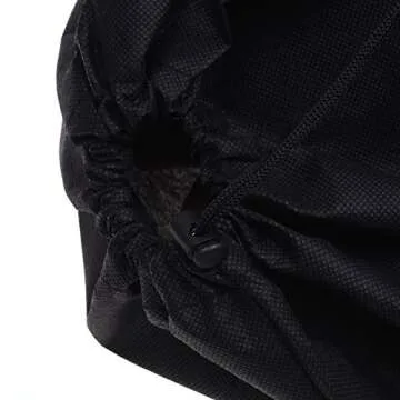 Cosmos 10 Pcs Non-Woven Travel Shoe Bags Shoe Organizer Pouch Storage String Bags with Dual Drawstring Closure for Travel Trip Carrying Packing, 17.5" x 13.5" (Black)