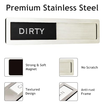 YEWGARB Dishwasher Magnet Clean Dirty Sign - Stylish & Strong