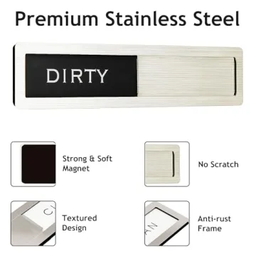 YEWGARB Dishwasher Magnet Clean Dirty Sign - Stylish & Strong