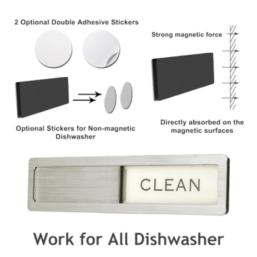 YEWGARB Dishwasher Magnet Clean Dirty Sign - Stylish & Strong