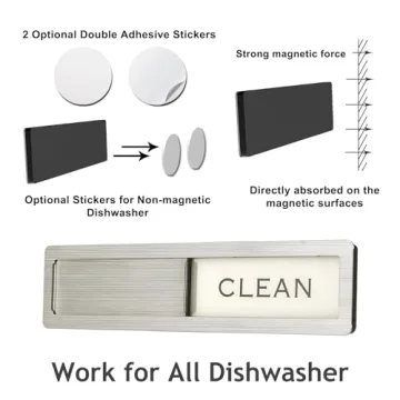 YEWGARB Dishwasher Magnet Clean Dirty Sign - Stylish & Strong