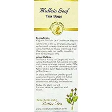 Organic Mullein Leaf Tea - Caffeine Free Herbal Delight