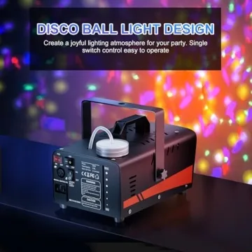 1200W Fog Machine with Disco Lights and RGB Effects