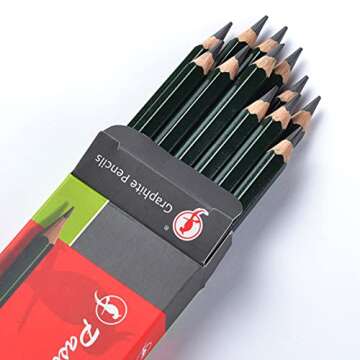 Pasler Professional Graphic Sketching Drawing Pencils 12 Count (2B)