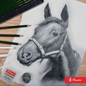 Pasler Professional Graphic Sketching Drawing Pencils 12 Count (2B)