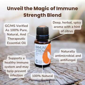 Rocky Mountain Oils Immune Strength Essential Oil Blend - Essential Oils for Diffuser, Topical, and Home - 15ml