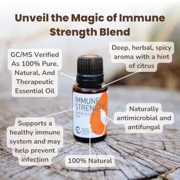 Rocky Mountain Oils Immune Strength Essential Oil Blend - Essential Oils for Diffuser, Topical, and Home - 15ml