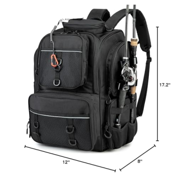 WANOON 42L Waterproof Fishing Backpack - Durable & Spacious