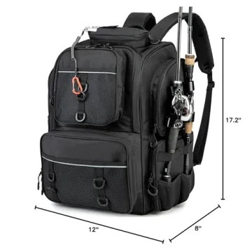WANOON 42L Waterproof Fishing Backpack - Durable & Spacious