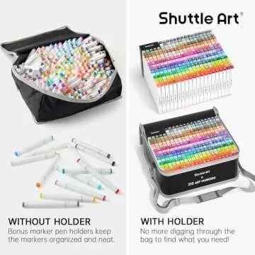 Shuttle Art 310 Colors Dual Tip Markers Set - Ultimate Art Tools