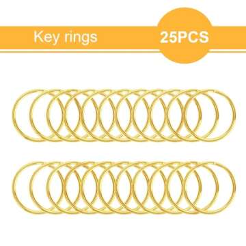 50PCS Metal Lobster Claw Clasp with Key Ring Set