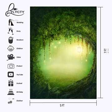 Dlergt 5x7ft Spring Photography Backdrops Vinyl Children Photography Background Forest Tree Hole Backdrops Shoot Studio Props 5-93