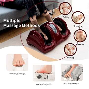 Giantex Shiatsu Foot Massager Machine Massage for Feet, Nerve Pain Therapy Spa Gift Deep Kneading Ro...