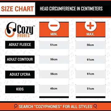 CozyPhones Kids Headphones Volume Limited with Thin Speakers Soft Fleece Headband - Perfect Children's Earphones for Home and Travel - Yellow Smile