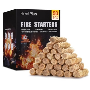 Heatplus Fire Starter - 50PCS for Fireplace, Camping & BBQ