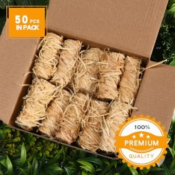 50PCS Heatplus Fire Starters for Campfires & BBQ