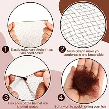 Fandamei Hair Accessories Set 20 Nets 40 Pins Brown