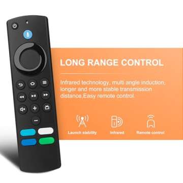Effortless Replacement Remote for AMZ Smart TVs with Voice Control