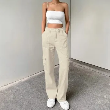 Trendy High Waisted Cargo Pants for Women