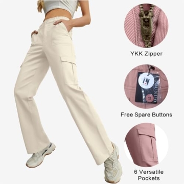 Trendy High Waisted Cargo Pants for Women