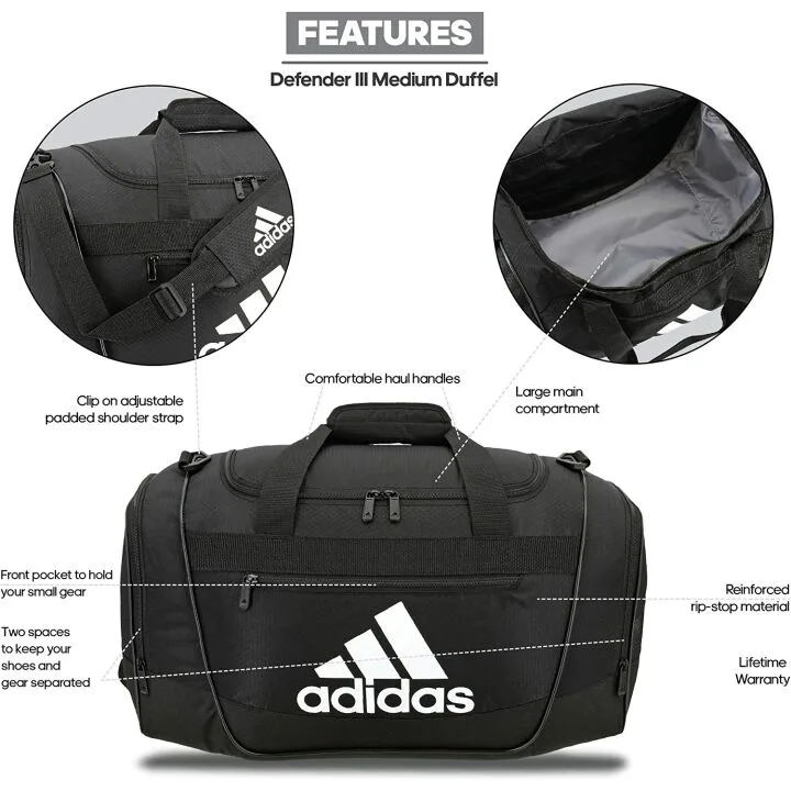 adidas Defender III Duffel Bag - Stylish & Durable