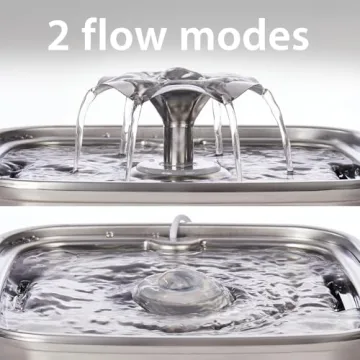 Veken Stainless Steel Cat Water Fountain - 108oz Automatic Pet Dispenser