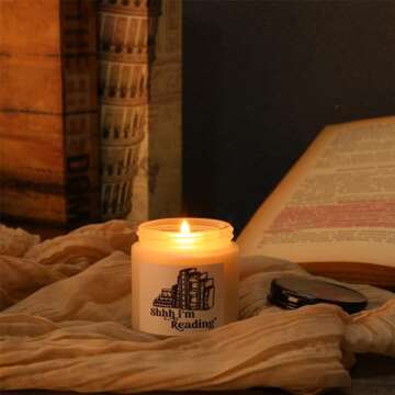 MTLEE Book Lover Scented Candle Gift Set for Readers