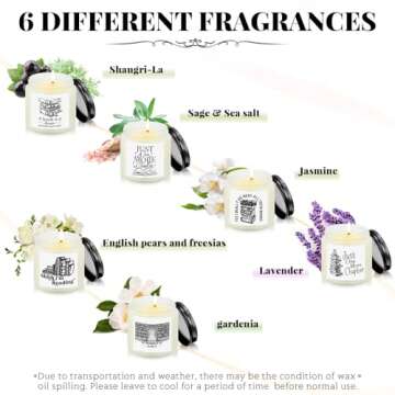 MTLEE Book Lover Scented Candle Gift Set for Readers