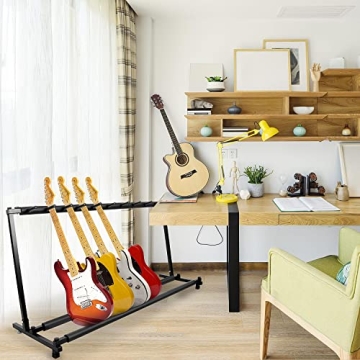 Kuyal Multi-Guitar Stand, Portable 9 Holder Rack